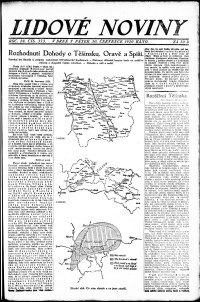 Lidov noviny z 30.7.1920, edice 1, strana 1