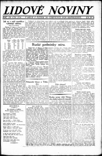 Lidov noviny z 30.7.1920, edice 2, strana 1