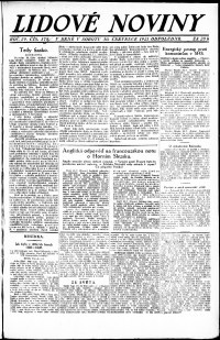 Lidov noviny z 30.7.1921, edice 2, strana 1
