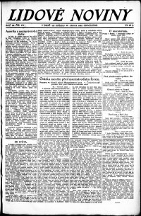 Lidov noviny z 30.8.1922, edice 2, strana 1