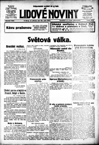 Lidov noviny z 30.9.1914, edice 2, strana 1
