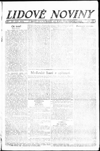 Lidov noviny z 30.9.1920, edice 2, strana 1