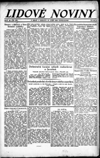 Lidov noviny z 30.9.1922, edice 1, strana 1