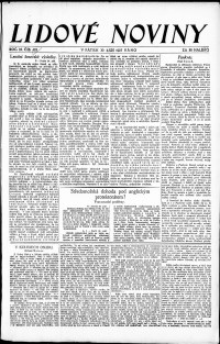 Lidov noviny z 30.9.1927, edice 1, strana 1