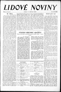 Lidov noviny z 30.9.1931, edice 2, strana 1