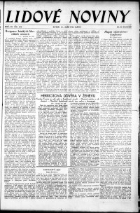 Lidov noviny z 30.9.1932, edice 1, strana 1