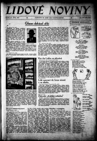 Lidov noviny z 30.9.1933, edice 2, strana 1