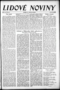 Lidov noviny z 30.9.1934, edice 1, strana 1