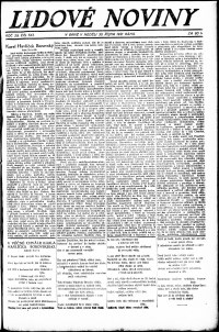 Lidov noviny z 30.10.1921, edice 1, strana 1