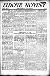 Lidov noviny z 30.10.1922, edice 1, strana 1