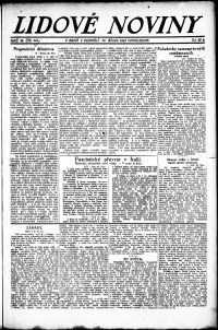 Lidov noviny z 30.10.1922, edice 2, strana 1
