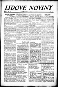 Lidov noviny z 30.10.1923, edice 1, strana 1