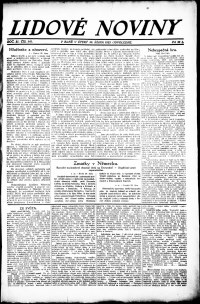 Lidov noviny z 30.10.1923, edice 2, strana 1