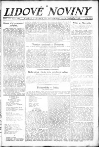 Lidov noviny z 30.11.1920, edice 2, strana 1
