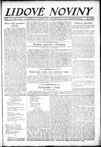 Lidov noviny z 30.11.1920, edice 3, strana 1