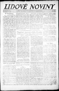 Lidov noviny z 30.11.1921, edice 1, strana 1