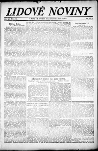 Lidov noviny z 30.11.1921, edice 2, strana 1