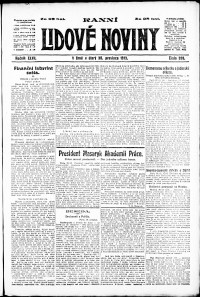 Lidov noviny z 30.12.1919, edice 1, strana 1