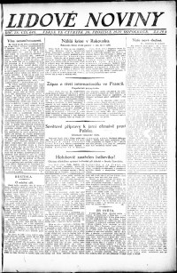 Lidov noviny z 30.12.1920, edice 3, strana 1