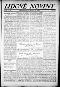 Lidov noviny z 30.12.1921, edice 1, strana 1