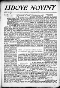 Lidov noviny z 30.12.1922, edice 1, strana 1