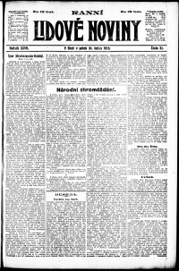 Lidov noviny z 31.1.1919, edice 1, strana 1