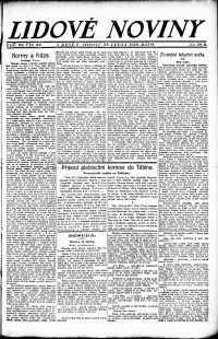 Lidov noviny z 31.1.1920, edice 1, strana 1