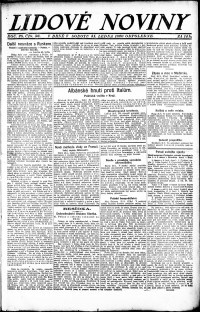 Lidov noviny z 31.1.1920, edice 2, strana 1