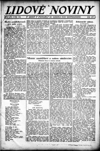 Lidov noviny z 31.1.1921, edice 2, strana 1