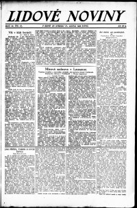 Lidov noviny z 31.1.1923, edice 1, strana 1
