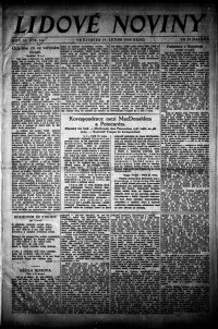 Lidov noviny z 31.1.1924, edice 1, strana 1