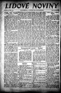 Lidov noviny z 31.1.1924, edice 2, strana 1