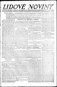 Lidov noviny z 31.3.1920, edice 2, strana 1