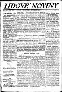 Lidov noviny z 31.3.1921, edice 2, strana 1