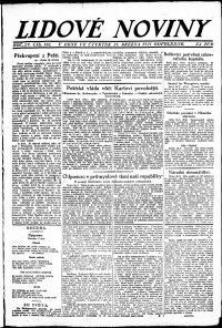 Lidov noviny z 31.3.1921, edice 3, strana 1