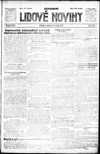 Lidov noviny z 31.5.1919, edice 2, strana 1