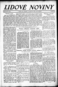 Lidov noviny z 31.5.1922, edice 1, strana 1