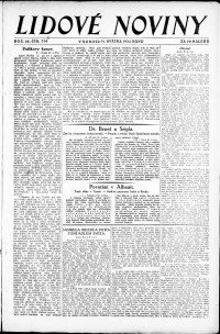 Lidov noviny z 31.5.1924, edice 1, strana 1