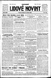 Lidov noviny z 31.7.1919, edice 2, strana 1