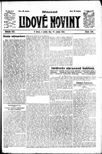 Lidov noviny z 31.8.1917, edice 1, strana 1