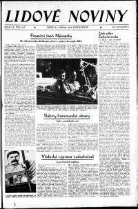 Lidov noviny z 31.8.1934, edice 2, strana 1