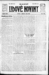 Lidov noviny z 31.10.1919, edice 1, strana 1