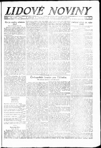 Lidov noviny z 31.10.1920, edice 1, strana 1