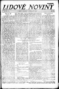 Lidov noviny z 31.10.1921, edice 1, strana 1