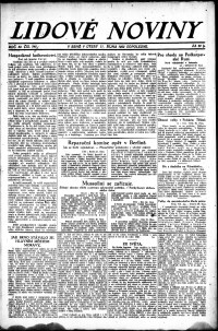 Lidov noviny z 31.10.1922, edice 1, strana 1