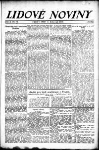 Lidov noviny z 31.10.1922, edice 2, strana 1