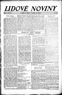 Lidov noviny z 31.10.1923, edice 1, strana 1