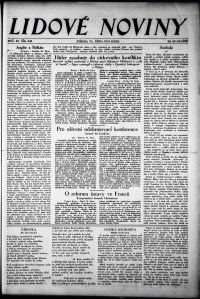 Lidov noviny z 31.10.1934, edice 1, strana 1