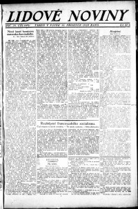 Lidov noviny z 31.12.1920, edice 1, strana 1